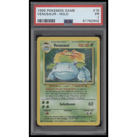 Venusaur-Holo 1999 Pokemon Game #15 PSA 1