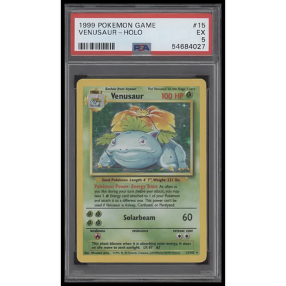 Venusaur-Holo 1999 Pokemon Game #15 PSA 5 - Graded Trading Card
