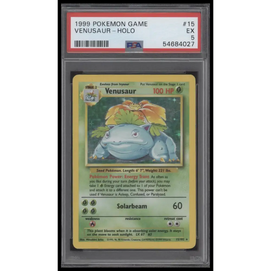 Venusaur-Holo 1999 Pokemon Game #15 PSA 5 - Graded Trading Card