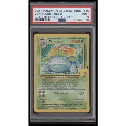 Venusaur-Holo 2021 Pokemon Celebrations Classic Collection #15 PSA 9