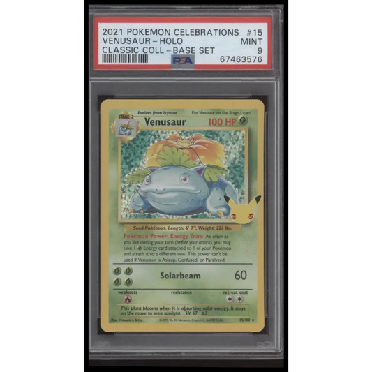 Venusaur-Holo 2021 Pokemon Celebrations Classic Collection #15 PSA 9