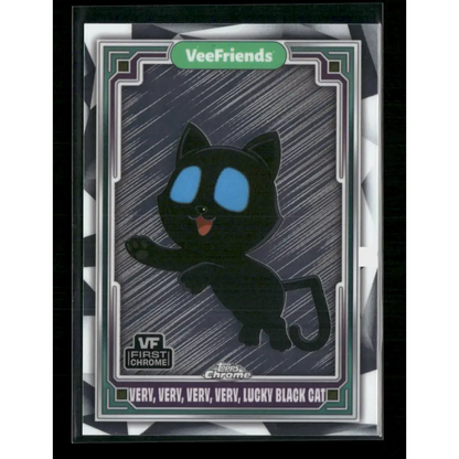 Very Very Very Very Lucky Black Cat - Blue Eyes - Trading Card
