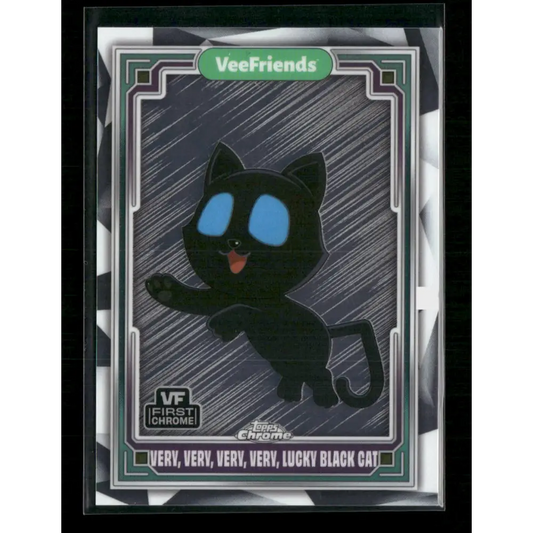 Very Very Very Very Lucky Black Cat - Blue Eyes - Trading Card