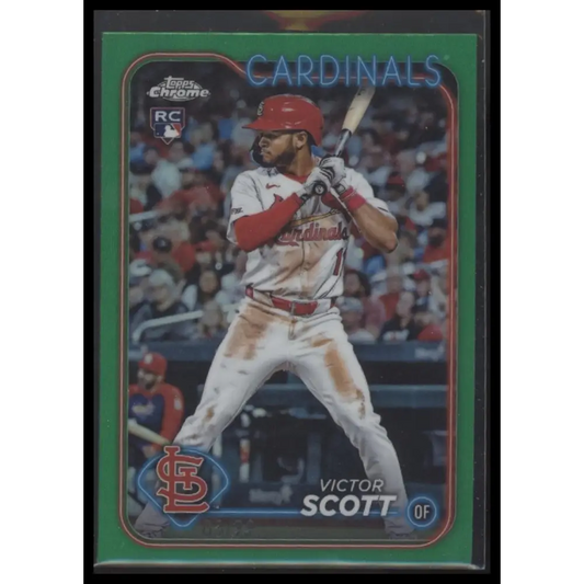 Victor Scott 2024 Topps Chrome #251 Green Refractors #/99