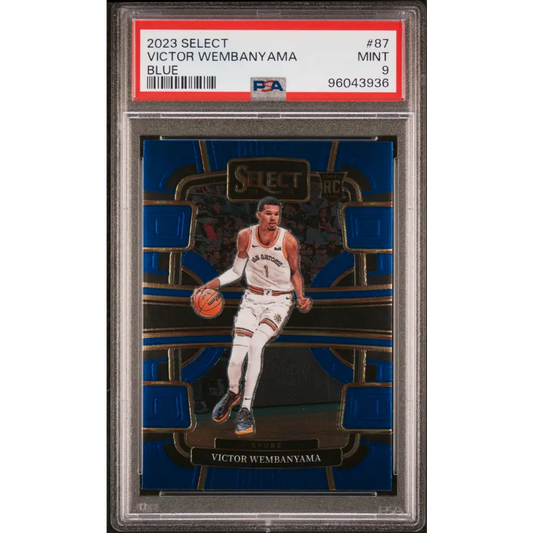 Victor Wembanyama 2023 Panini Select #87 Blue PSA 9 - Graded Trading Card