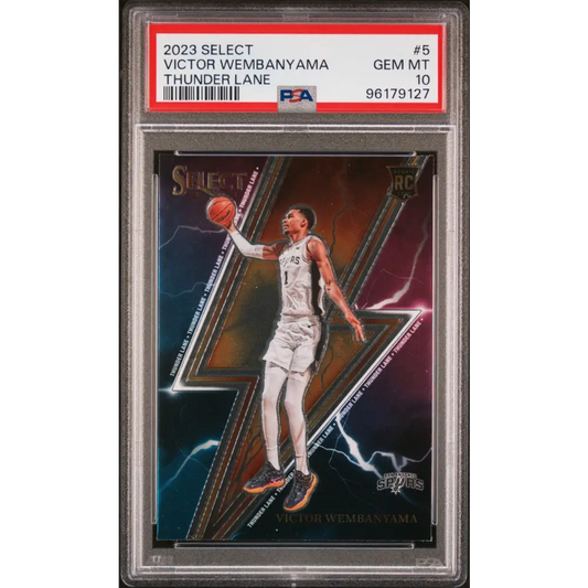 Victor Wembanyama 2023 Panini Select Thunder Lane #5 PSA 10