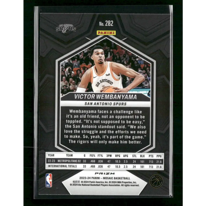 Victor Wembanyama San Antonio Spurs 2023-24 Panini Mosaic City Edition Rookie - Trading Card