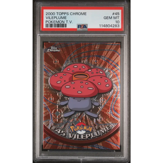 Vileplume 2000 Topps Chrome Pokemon T.V. #45 Pokemon T.V. PSA 10 - Graded Trading Card
