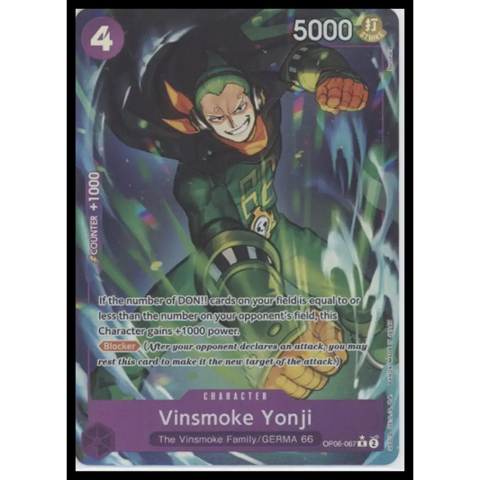 Vinsmoke Yonji (OP06-067) (Full Art) Premium Booster -The Best- #OP06-067 - Trading Card
