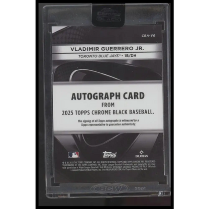 Vladimir Guerrero Jr. 2025 Topps Chrome Black Auto Rose Gold Wave Refr #/15 - Trading Card
