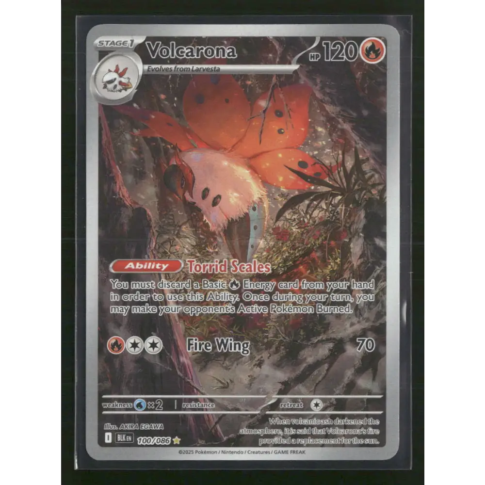 Volcarona SV: Black Bolt #100/086 - Trading Card