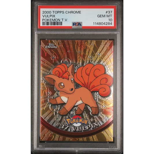 Vulpix 2000 Topps Chrome Pokemon T.V. #37 Pokemon T.V. PSA 10 - Graded Trading Card