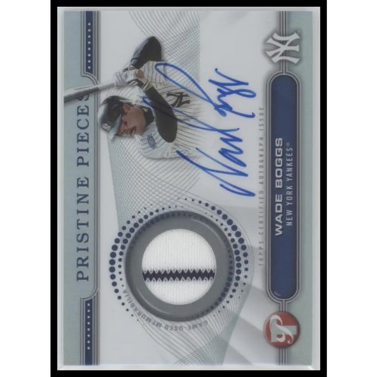Wade Boggs 2024 Topps Pristine #PPAR-WB Pristine Pieces Autographs Relics - Trading Card