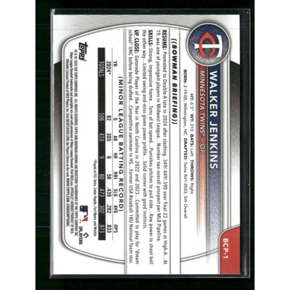 Walker Jenkins 2025 Bowman #BCP-1 Chrome Prospects X-Fractor - Trading Card