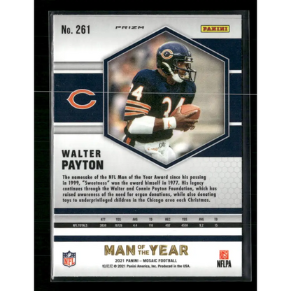 Walter Payton 2021 Panini Mosaic #261 Prizm Yellow - Trading Card