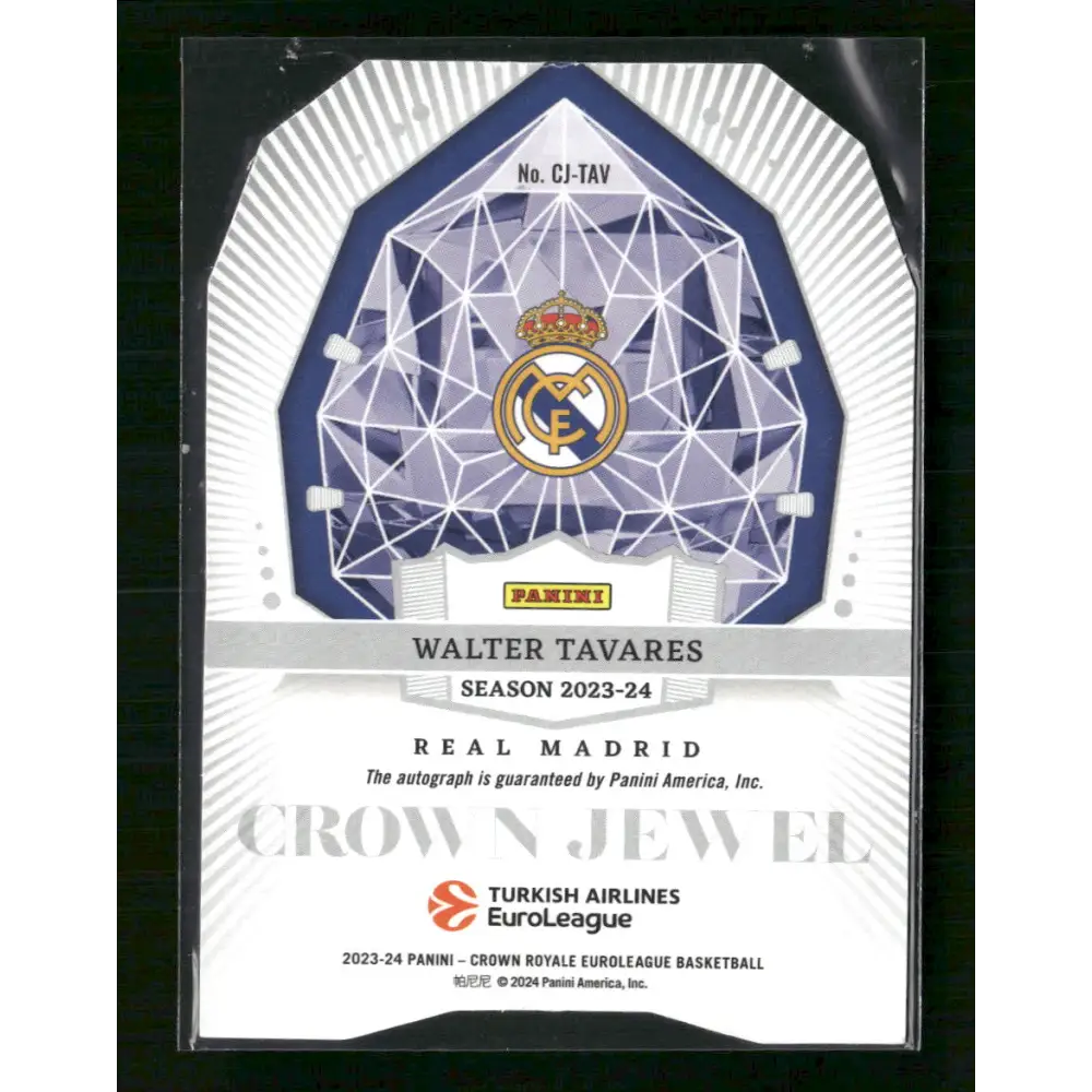 Walter Tavares 2023-24 Panini Crown Royale #CJ-TAV Crown Jewel Signatures #/25 - Trading Card