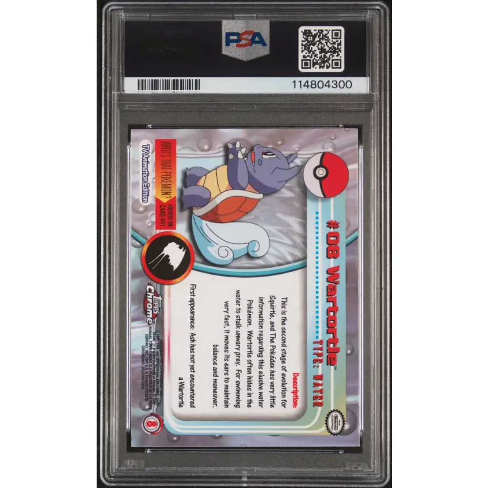 Wartortle 2000 Topps Chrome Pokemon T.V. #8 Pokemon T.V. PSA 10 - Graded Trading Card