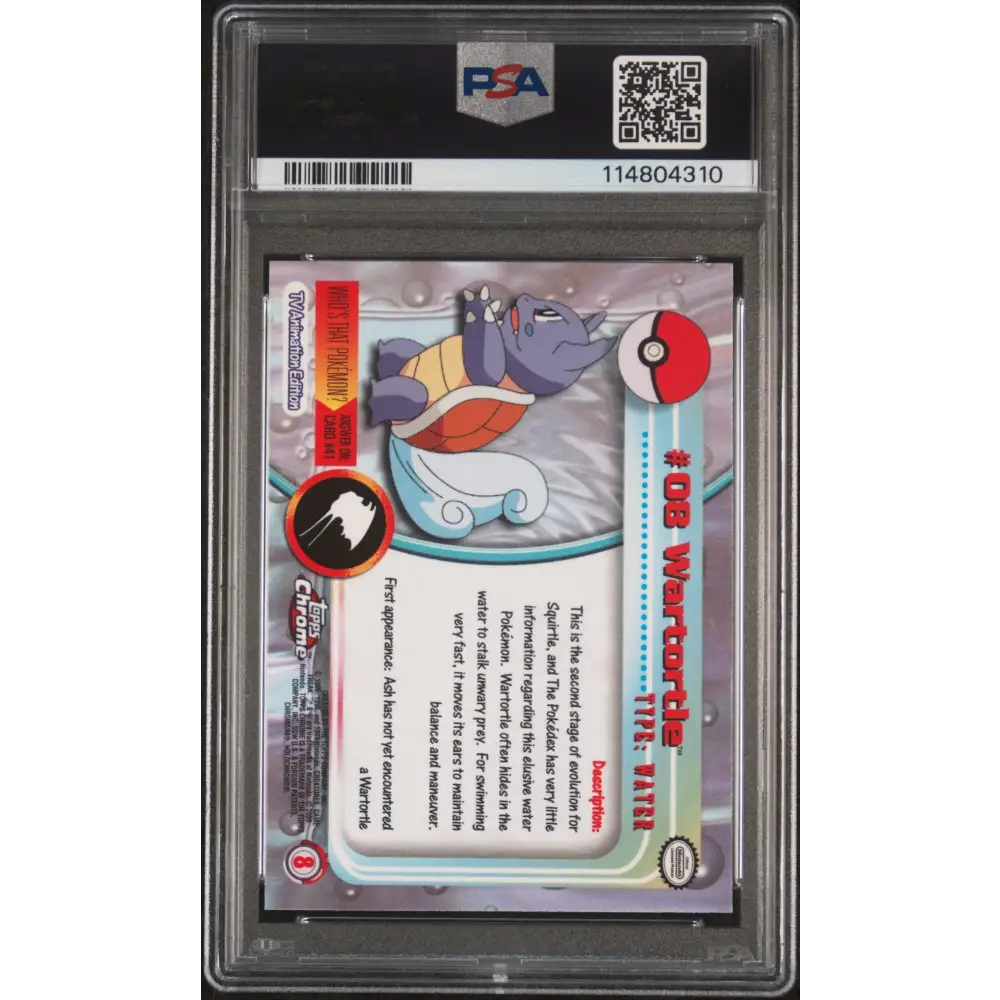 Wartortle 2000 Topps Chrome Pokemon T.V. #8 Pokemon T.V. PSA 9 - Graded Trading Card