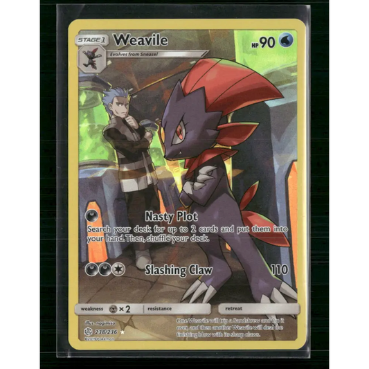 Weavile (Secret) SM - Cosmic Eclipse #238/236 - Trading Card