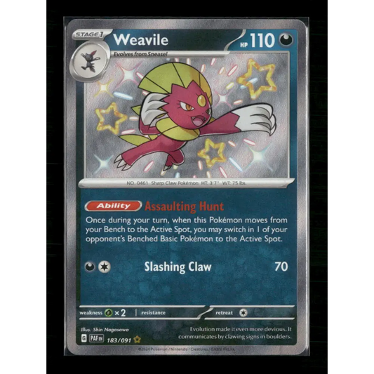 Weavile SV: Paldean Fates #183/091 - Trading Card