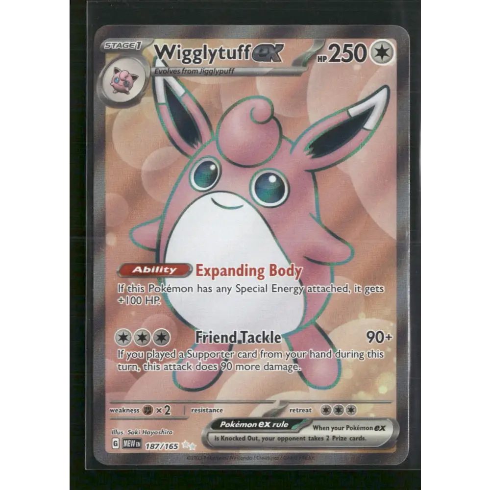 Wigglytuff ex SV: Scarlet & Violet 151 #187/165 - Trading Card