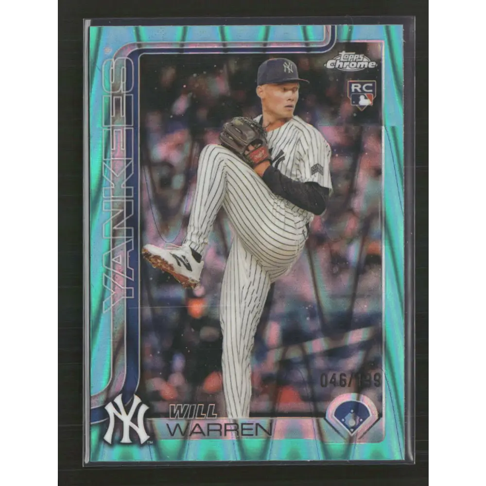 Will Warren 2025 Topps Chrome #81 Aqua Lava Refractors #/199 - Trading Card
