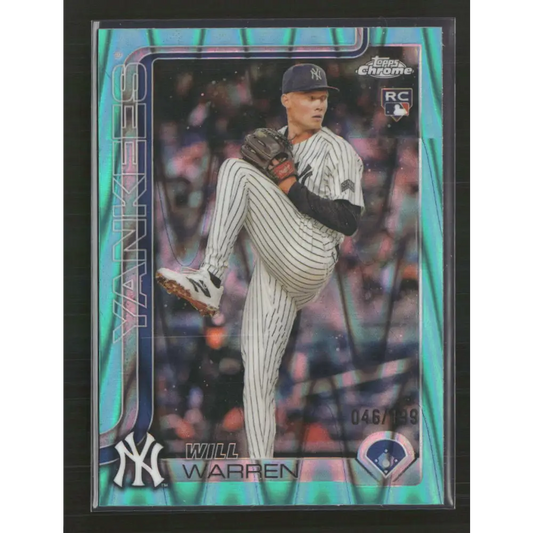 Will Warren 2025 Topps Chrome #81 Aqua Lava Refractors #/199 - Trading Card