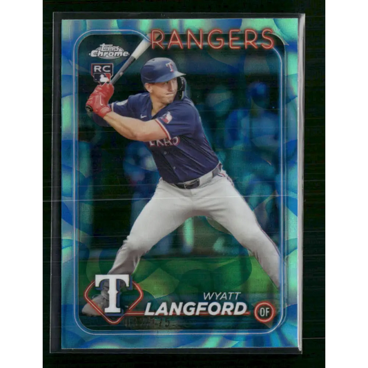 Wyatt Langford 2024 Topps Chrome Aqua / Blue Lava Lamp Refractors #/175 - Trading Card