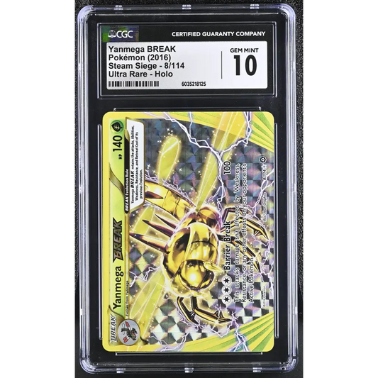 Yanmega BREAK 2016 Steam Siege #8/114 CGC 10 - Graded Trading Card
