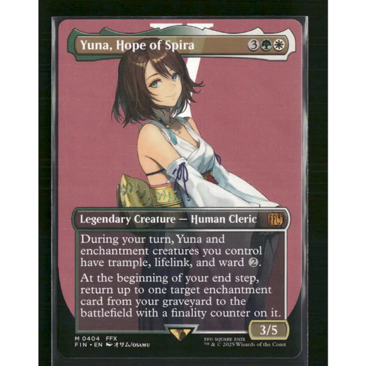 Yuna Hope of Spira (Borderless) FINAL FANTASY #404 - Trading Card