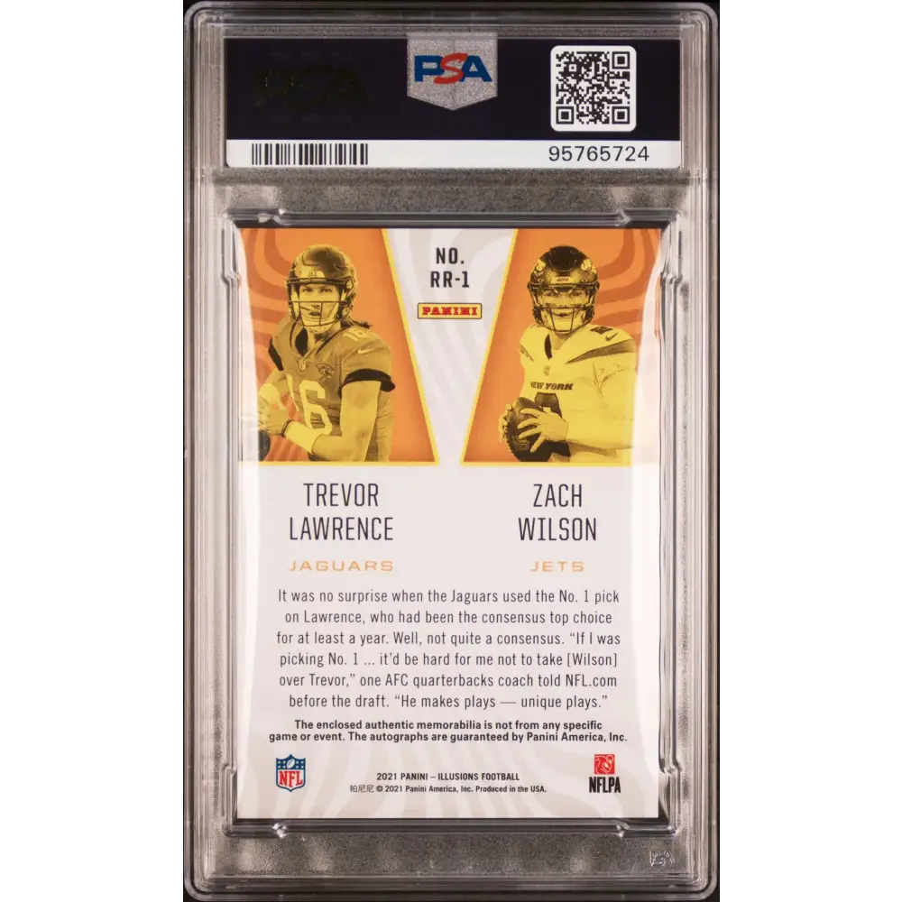 Z Wilson / T Lawrence 2021 Panini Illusions #RR-1 Rk.Rflctns.Dl.Auto-Red PSA 9 - Graded Trading Card