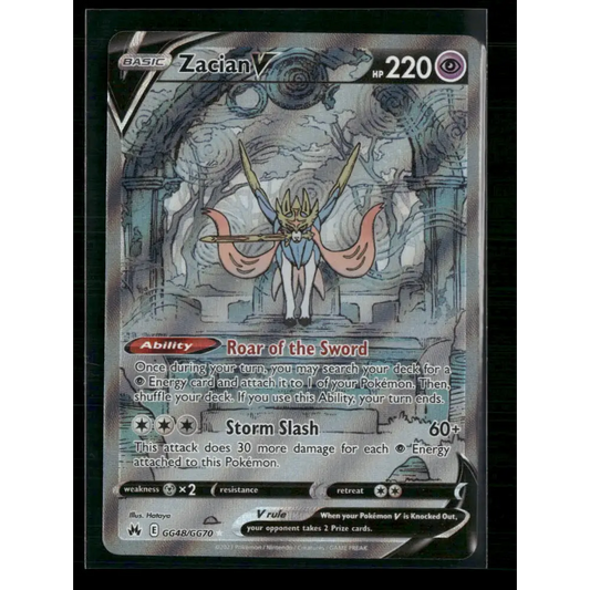 Zacian V Crown Zenith: Galarian Gallery #GG48/GG70 - Trading Card