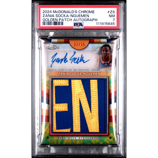 Zania Socka-Nguemen 2024 Mcdonald’s All American Golden Patch Auto PSA 7