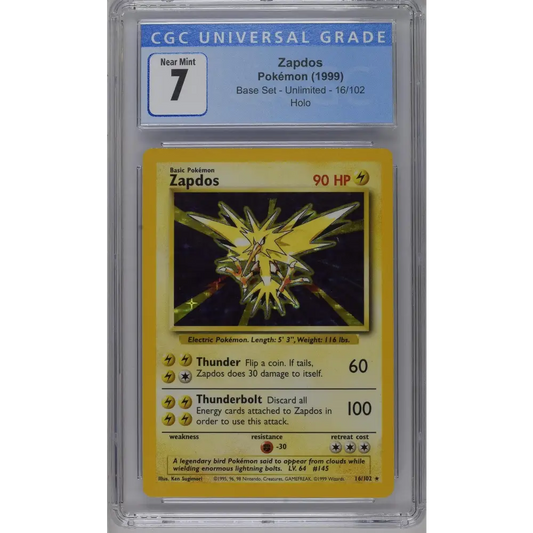 Zapdos 1999 Base Set #16/102 CGC 7