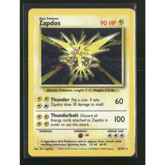 Zapdos Base Set #016/102 - Trading Card