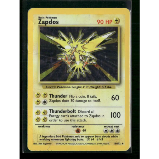 Zapdos Base Set #016/102 - Trading Card