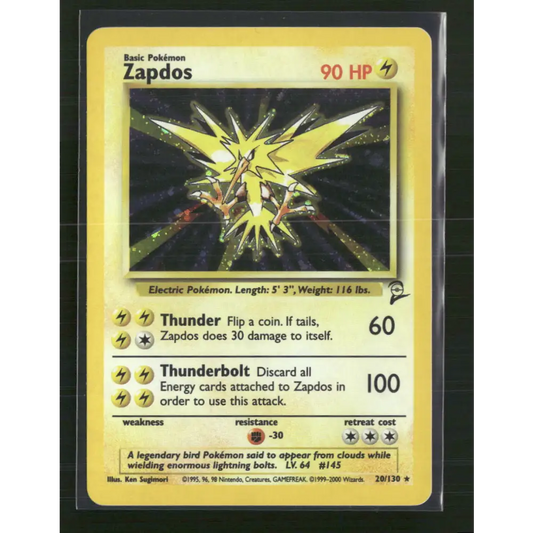 Zapdos Base Set 2 #020/130 - Trading Card