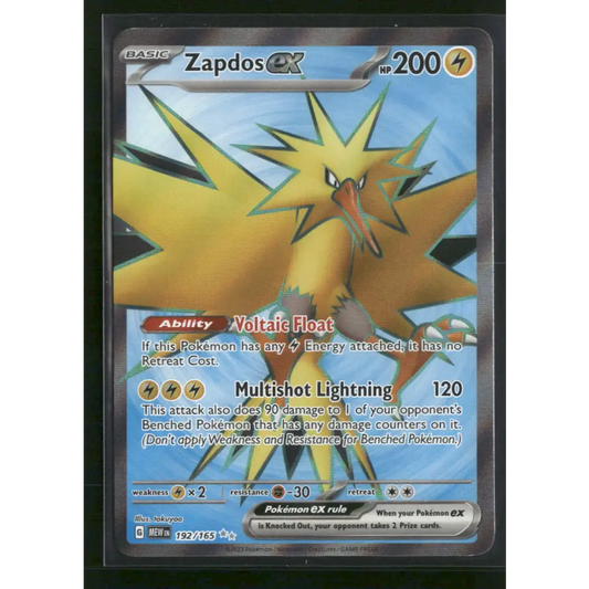 Zapdos ex SV: Scarlet & Violet 151 #192/165 - Trading Card