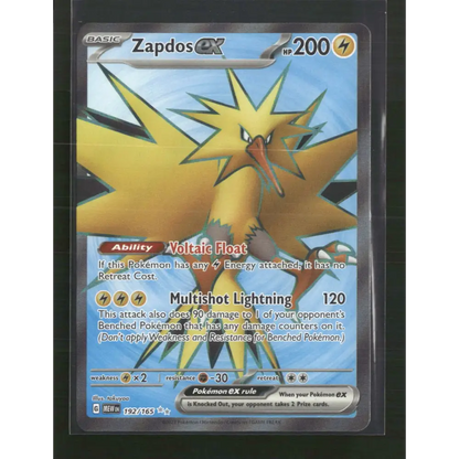 Zapdos ex SV: Scarlet & Violet 151 #192/165 - Trading Card