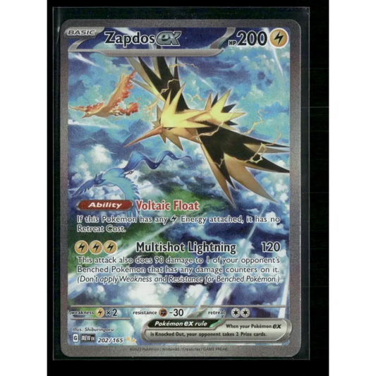 Zapdos ex SV: Scarlet & Violet 151 #202/165 - Trading Card