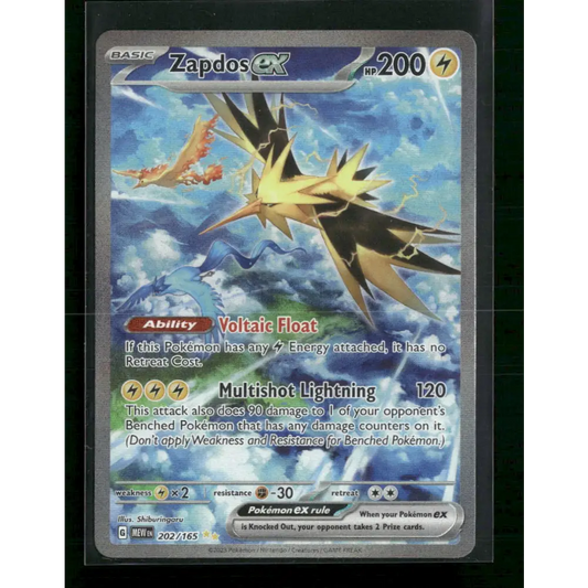 Zapdos ex SV: Scarlet & Violet 151 #202/165 - Trading Card