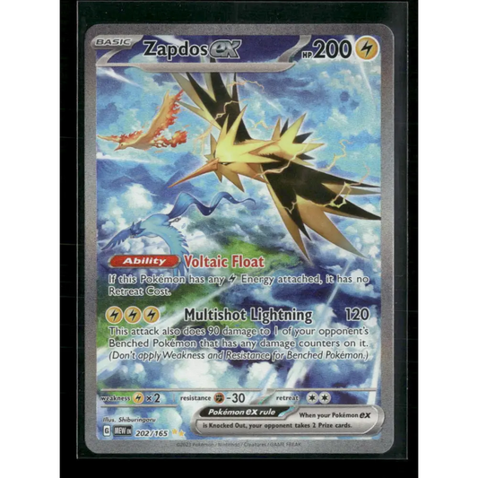 Zapdos ex SV: Scarlet & Violet 151 #202/165 - Trading Card