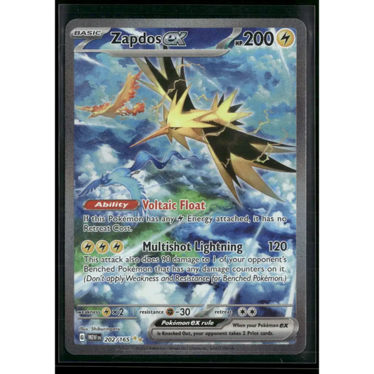 Zapdos ex SV: Scarlet & Violet 151 #202/165 - Trading Card