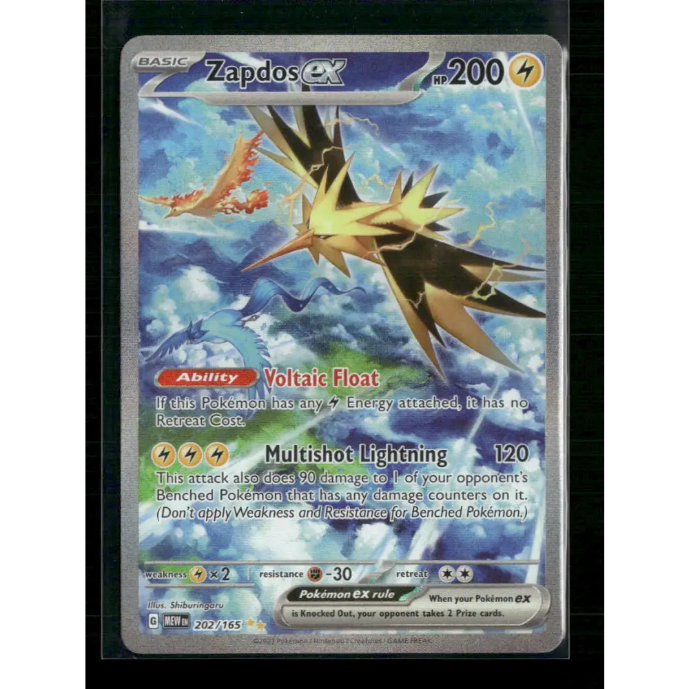 Zapdos ex SV: Scarlet & Violet 151 #202/165 - Trading Card