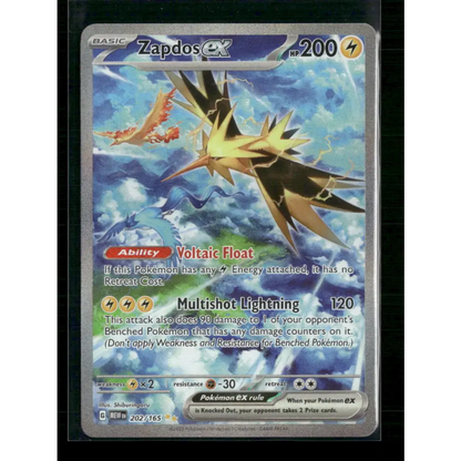 Zapdos ex SV: Scarlet & Violet 151 #202/165 - Trading Card