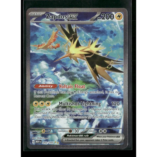 Zapdos ex SV: Scarlet & Violet 151 #202/165 - Trading Card