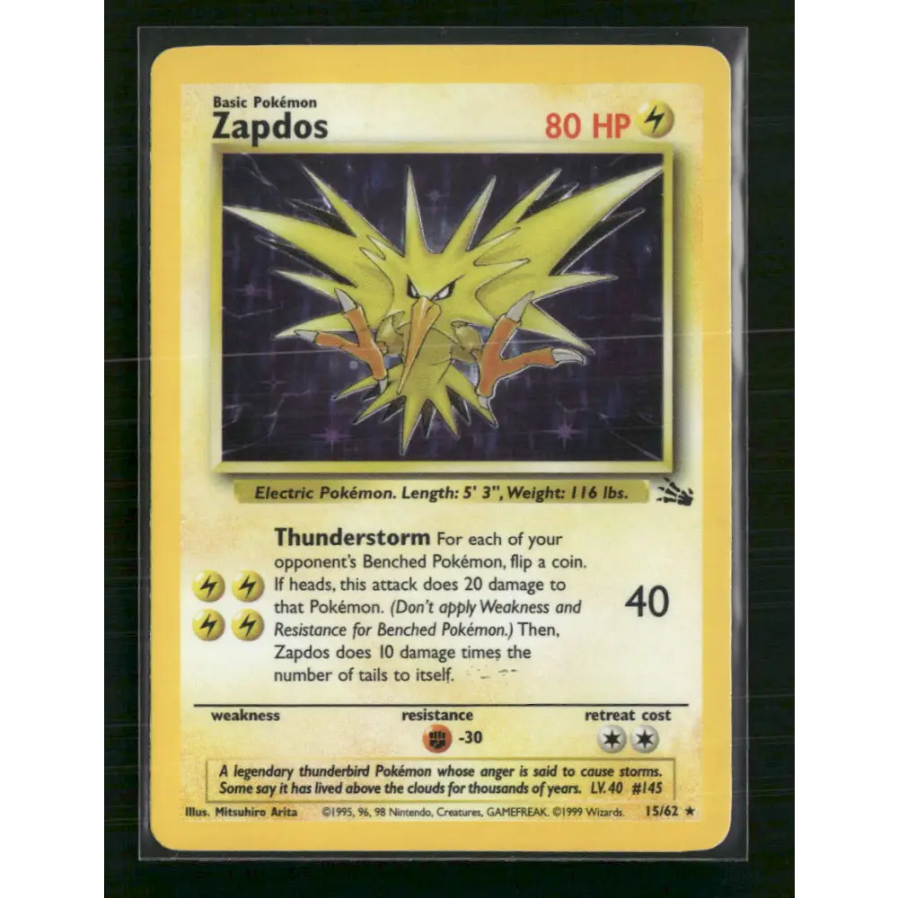Zapdos Miscellaneous Cards & Products #015/062 - Trading Card
