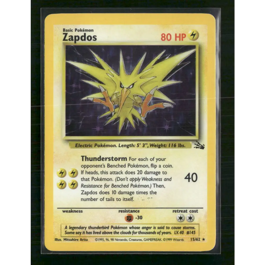 Zapdos Miscellaneous Cards & Products #015/062 - Trading Card