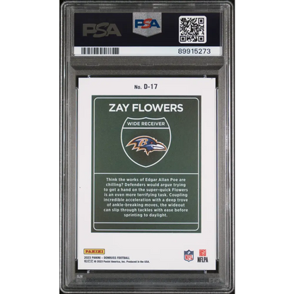 Zay Flowers 2023 Panini Donruss Downtown! #D17 PSA 9 - Graded Trading Card