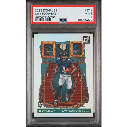 Zay Flowers 2023 Panini Donruss Downtown! #D17 PSA 9 - Graded Trading Card